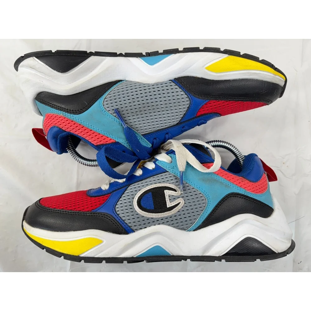 Champion Mens 93 Eighteen SP Color Block Sneaker Black Multi Size 8